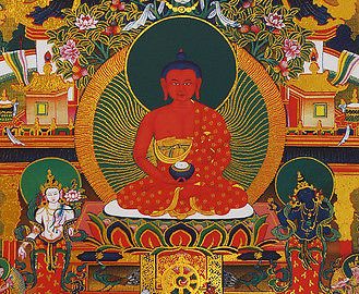 golden-tibetan-thangka-painting-poster-amitabha-buddha-western-pure-land-3524566447b09a378f82ebbe60aa3f62